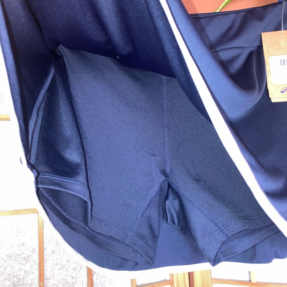 NWT ASICS Tennis Court Skort Skirt Womens Navy Blue Medium Athleticwear Training - Picture 4 of 9